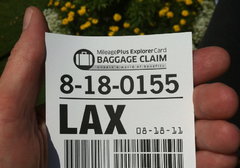 baggage claim check